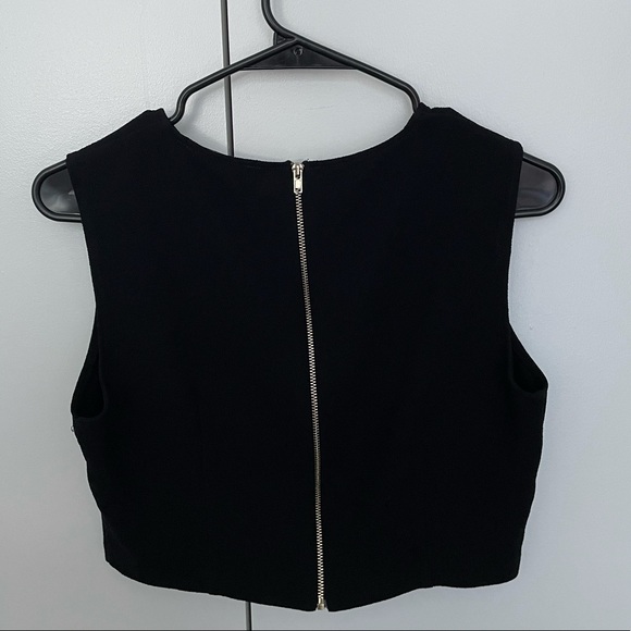 Zara black cropped tank top - Picture 1 of 3